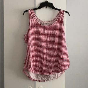 Red and white tank top